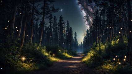 Obraz premium Enchanting Forest Path