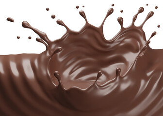 Chocolate Splash 3D Rendering