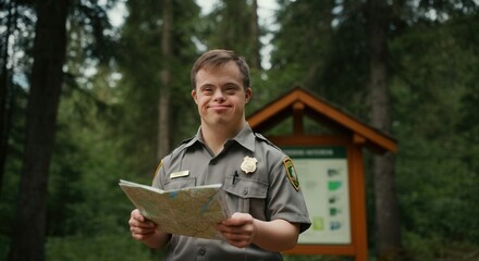 Exploring nature with a park ranger, emphasizing diversity and inclusive outdoor activities