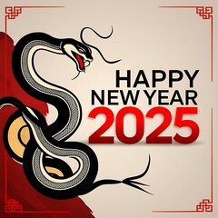 Obraz premium Year of the snake 2025