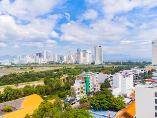 A resort town in Vietnam.  A city by the sea, one of the most popular resorts in Vietnam. Shooting...