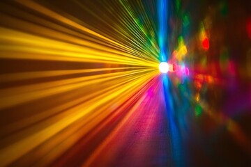 Obraz premium Vivid Light Rays: A Colorful Display of Spectrum and Energy