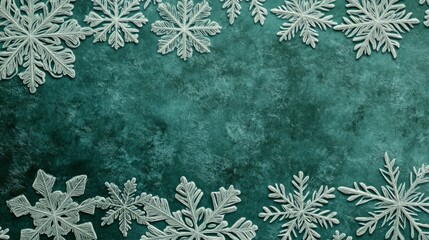christmas wallpaper with snowflake on the green background