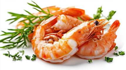 Shrimp. Prawn isolated on white background,