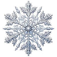 A Snowflake Snow, Christmas, White Background, New Year, Ai Generative, Animation, 2D