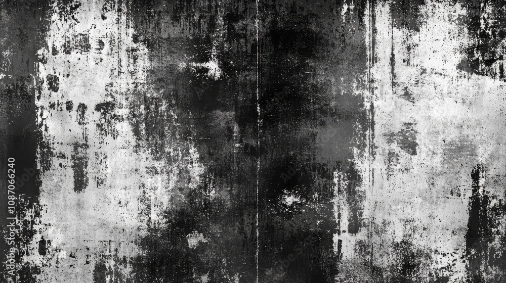 Poster a textured grayscale abstract background featuring a mix of black and white tones, creating a rough 