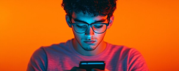  A young person sitting in a dark room illuminated by a phone screen, displaying hurtful messages.