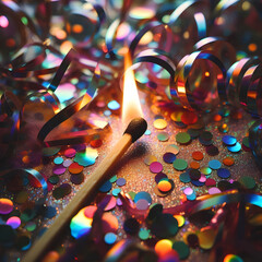 close up of a burning match