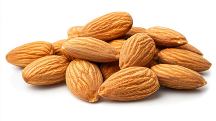 Fototapeta premium almond nuts isolated on white background with clipping path,