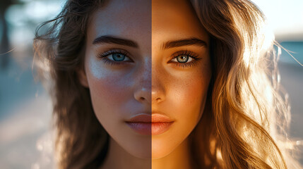 AI photo enhancer that adjusts lighting, color, and details based on photo style
