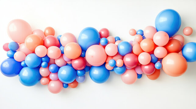 Joyful pastel balloon garland festive decoration