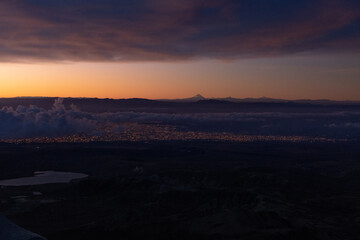 altiplano's mountains in the clouds