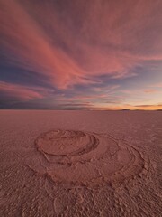 Naklejka premium Uyuni desert salt flats 