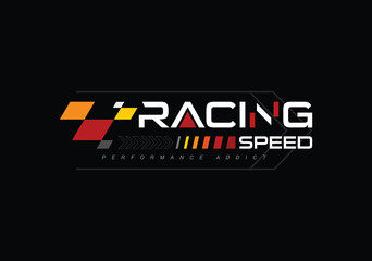 Racing speed trendy fashionable t-shirt design, automobile racer apparel design