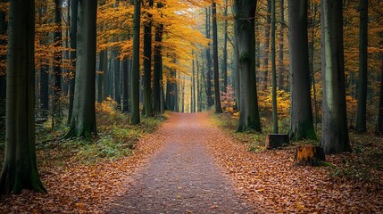 Obraz premium Autumn Forest Path