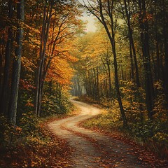 Obraz premium Autumn Forest Path