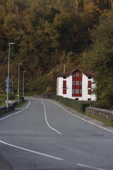 Basque style house in Etxalar, Navarre