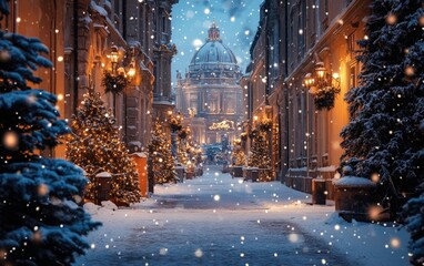 rome cozy christmas background 
