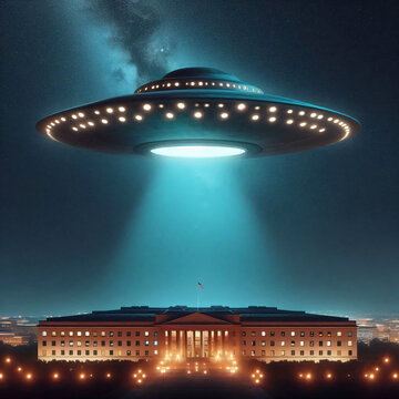 UFO over the Pentagon building