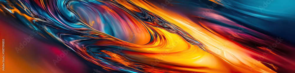 Poster abstract art in ascension: vibrant colors swirl and twist, creating a dynamic and mesmerizing textur