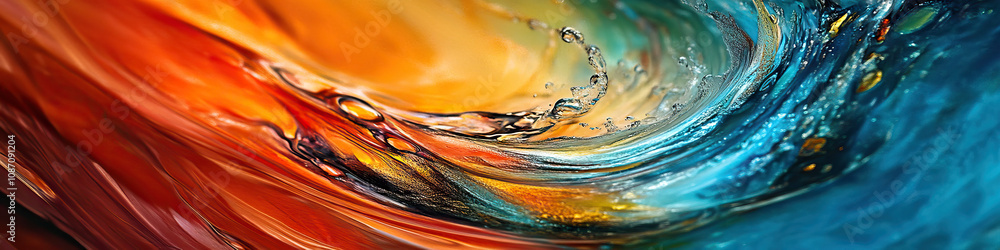Aufkleber abstract art in ascension: vibrant colors swirl and twist, creating a dynamic and mesmerizing textur