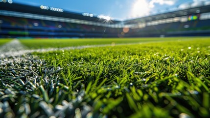 Close Up of a Football Field