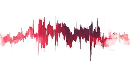 Fototapeta premium Red stock market graph going down isolated