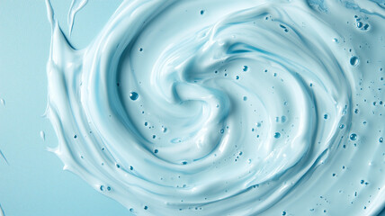Fototapeta premium Blue Cosmetic Gel Texture with Air Bubbles