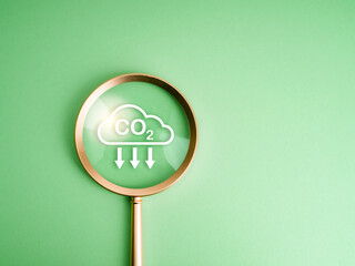 Environmental sustainability, Net zero carbon dioxide reduction concept. Co2 emission reduction...