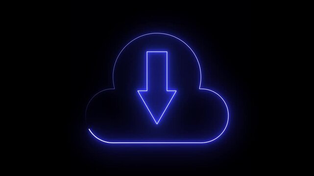 A down arrow features a sharp, downward-pointing design, often illuminated in bright neon colors. It symbolizes descent, lowering, or direction, drawing attention with its vibrant, bold, and dynamic .