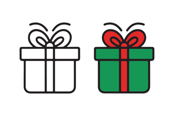 Gift box. Christmas Gift box. Colorful Gift box