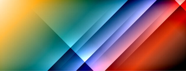 Colorful gradient with lines made of shadow and light. Creative background