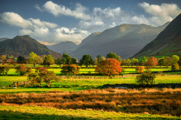 Obraz premium Beautiful landscapes of the Lake District in England, UK