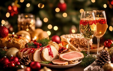 food cozy christmas background 