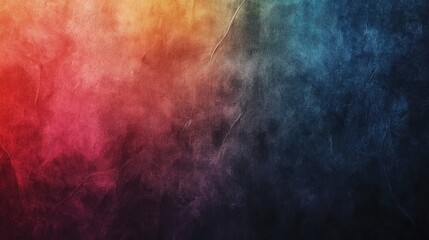 Obraz premium Gradient-textured chalkboard backdrop featuring vibrant hues of red, orange, blue, and black, creating an artistic and dynamic visual effect.