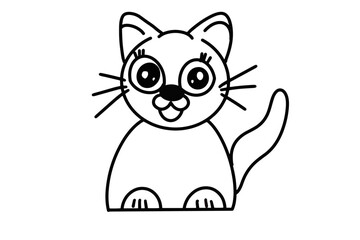 Vector drawing of a cat