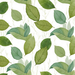 Fototapeta premium green leaves pattern