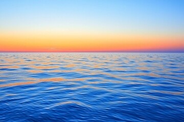 Fototapeta premium Tranquil Evening at Sea: A Serene Horizon Captured