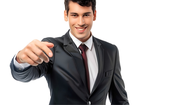 photo a businessman pointing hand
