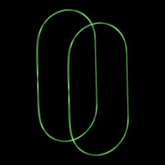 Y2K vector rave psychedelic futuristic object oval shape in trendy neon green black style. Surreal retro abstract geometric wireframe shapes, crypto or cyberpunk elements and perspective grid symbol. 