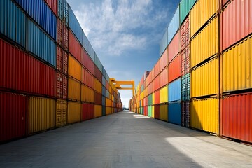 Fototapeta premium the export, import and trade industries , Generative AI