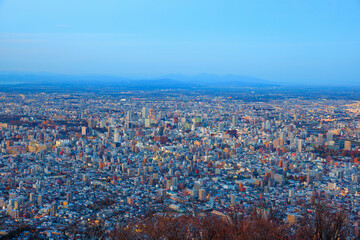 藻岩山展望台から見る札幌