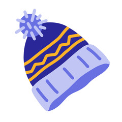 Bonnet d'hiver en flat design