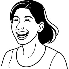 smiling young woman laugh