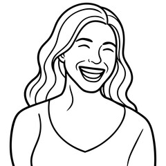 smiling young woman laugh