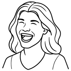 smiling young woman laugh