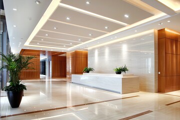 Fototapeta premium Modern Office Lobby Interior.
