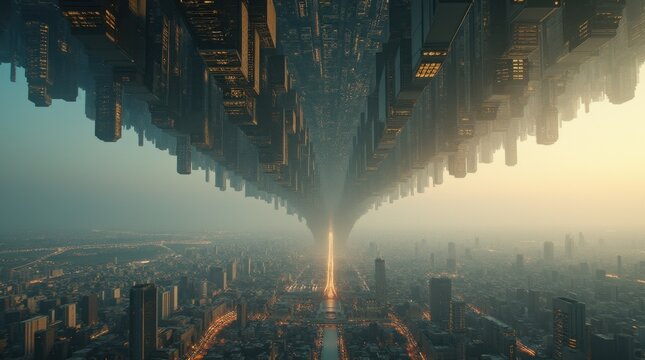 Upside-Down Metropolis in the Sky