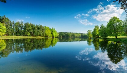 Fototapeta premium Find tranquility in the stillness of pristine waters. 
