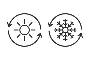 Switch heat freeze icon. Illustration vector
